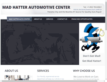Tablet Screenshot of madhatterautocenter.com